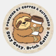Design de Abraço para Amante de Café da Preguiça F