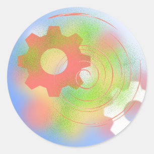 Adesivo Redondo Design de abstrato