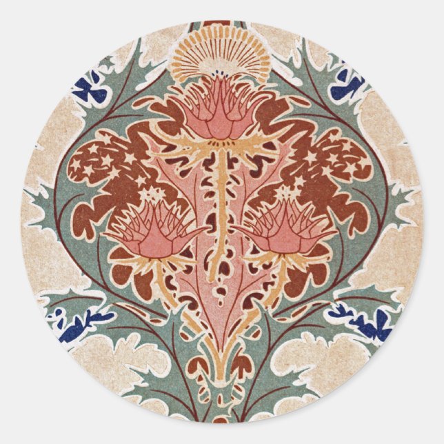 Adesivo Redondo Design de Art Nouveau nº 6 em Emporio Moffa (Frente)