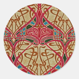 Adesivo Redondo Design de Art Nouveau nº 9 em Emporio Moffa