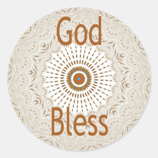 Adesivo Redondo Design de arte tradicional africana (Frente)