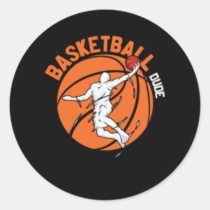 Adesivo Redondo Design de basquetebol para basquete