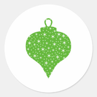 Adesivo Redondo Design de Bauble de Natal Verde.