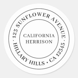 Adesivo Redondo Design de Borda Simples Minimalista Moderna