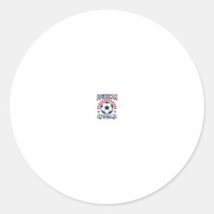 Adesivo Redondo Design de Camisa de Bola de Futebol Americano Vint