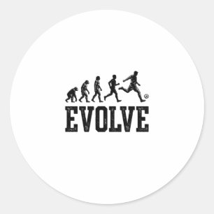 Adesivo Redondo Design de Camisa Vetorial Vintage de Evolução do F