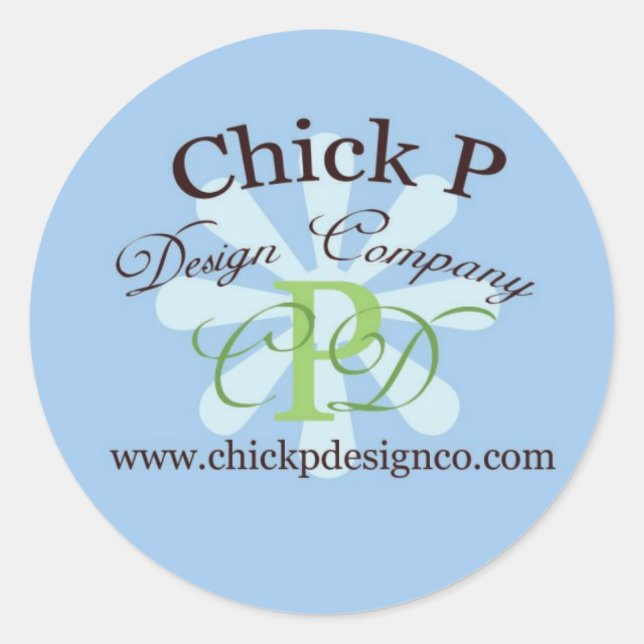 Adesivo Redondo Design de ChickP Co Sticker3 (Frente)