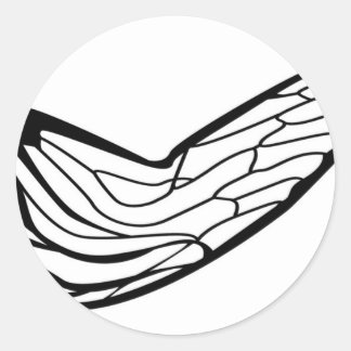 Adesivo Redondo Design de Cicada Estilizada