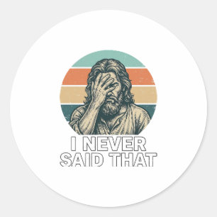 Adesivo Redondo Design de Citação de Gravação Antiga Facepalm Engr