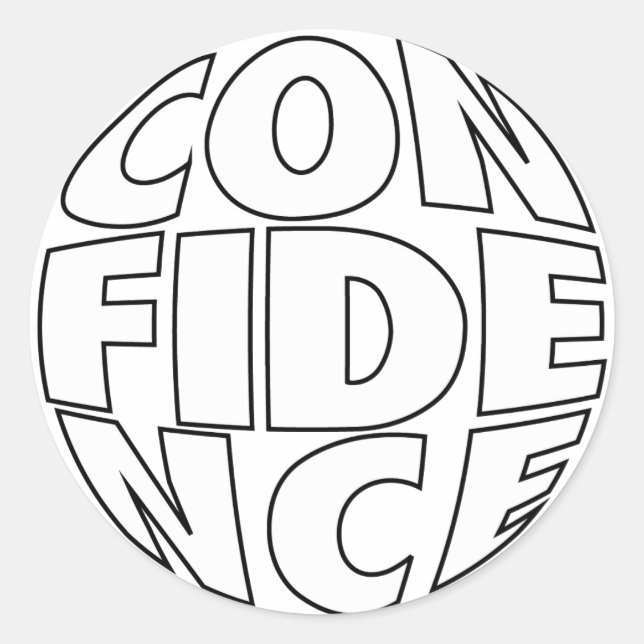 Adesivo Redondo Design de confiança nº 025 (Frente)