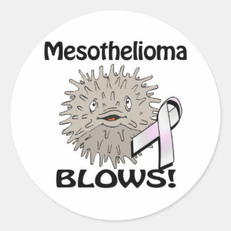 Adesivo Redondo Design de Conscientização sobre Mesotelioma