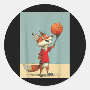 Adesivo Redondo Design de desenho animado engraçado de esportes de