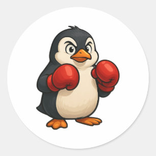 Adesivo Redondo Design de Esportes legal de Cartoon Penguin
