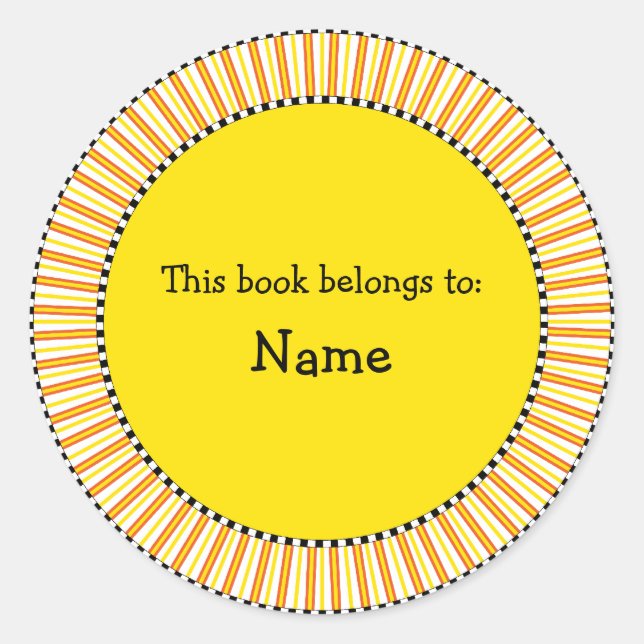 Adesivo Redondo Design de estante moderno (Frente)