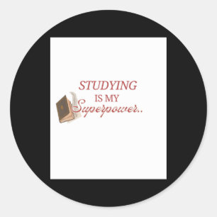 Adesivo Redondo Design de Estudante Motivacional - Estudo É Minha