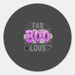 Adesivo Redondo Design de Fantasma de Halloween Fab Boo Lous_1