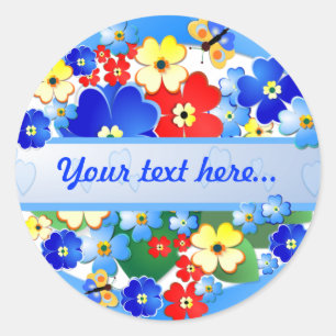 Adesivo Redondo Design de Flor Colorida Art Deco