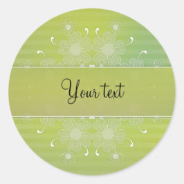 Adesivo Redondo Design de flor romântica