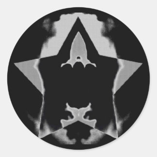 Adesivo Redondo Design de foguete