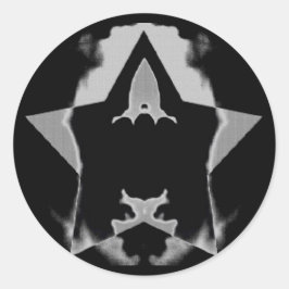 Adesivo Redondo Design de foguete