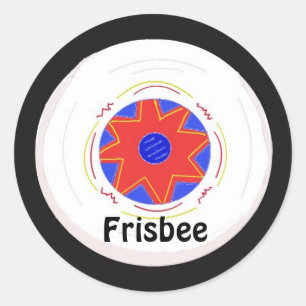 Adesivo Redondo Design de Frisbee legal