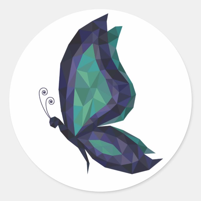 Adesivo Redondo Design de geometria policêntrica moderna e alta te (Frente)