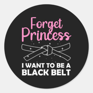Adesivo Redondo Design De Karate Engraçado Para Mulheres Meninas B