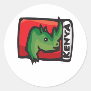 Adesivo Redondo Design de Kenya