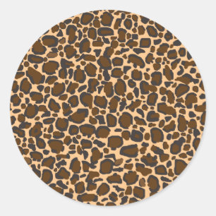 Adesivo Redondo design de leopardo