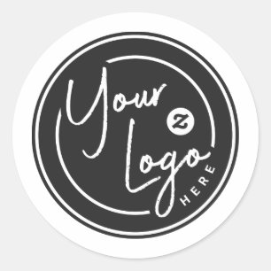 Adesivo Redondo Design de Logotipo de Empresa Personalizado