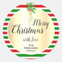 Design de Natal bonito Dourado com Mistletoe