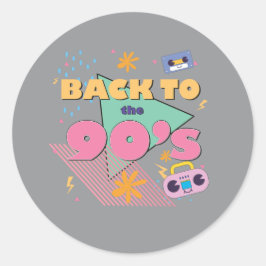 Adesivo Redondo Design de Nostalgia Reprodutiva