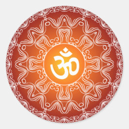 Adesivo Redondo Design de Om Decorativo
