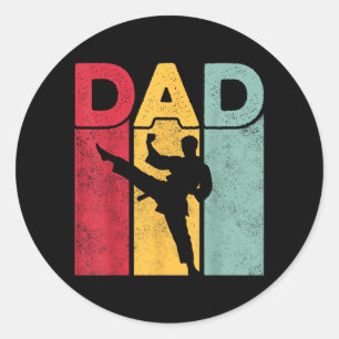Adesivo Redondo Design de Pai - Dia dos Pais Artes Marciais Taekwo