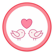 Design de Pássaro Fofo e Amor de Coração