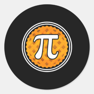 Adesivo Redondo Design De Pi Pie Day Para Estudantes De Matemática