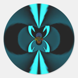 Adesivo Redondo Design de ponta cônica e de vetor preto em greve