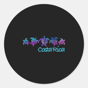 Adesivo Redondo Design de Praia da Costa Rica _ Presente de Tartar