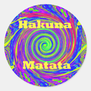 Adesivo Redondo design de presente de Hakuna Matata.png