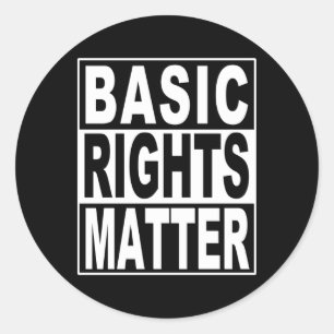Adesivo Redondo Design De Protesto De Direitos Básicos Para A Demo