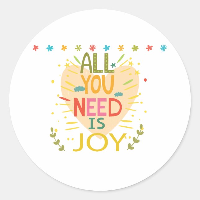 Adesivo Redondo Design de Sayings Encantados (Frente)