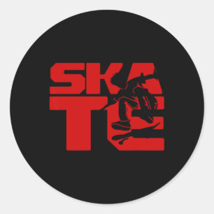 Adesivo Redondo Design de Skate Skateboard - Skateboard