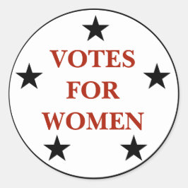 Adesivo Redondo Design de Sufrágio Histórico para Mulheres