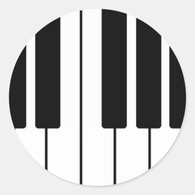 Adesivo Redondo Design de teclado (Frente)