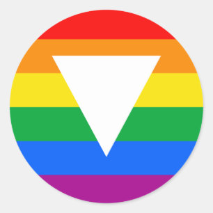 Adesivo Redondo design de triângulo orgulho gay