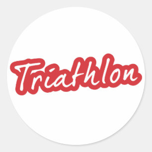 Adesivo Redondo design de Triathlon legal