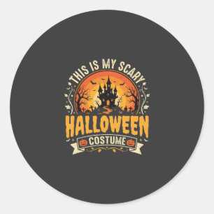 Adesivo Redondo Design de vetor de fantasia assustadora de Hallowe