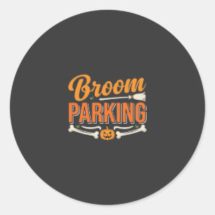 Adesivo Redondo Design de Vetor de Halloween de Estacionamento de