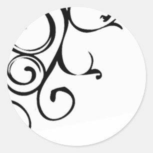 Adesivo Redondo Design de vinha