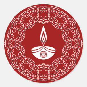 Adesivo Redondo Design Decorative Diwali